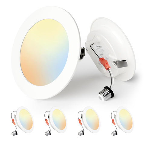 Ensenior 4-inch LED can light assembly demonstrates a clean retrofit with safe, long-lasting performance.