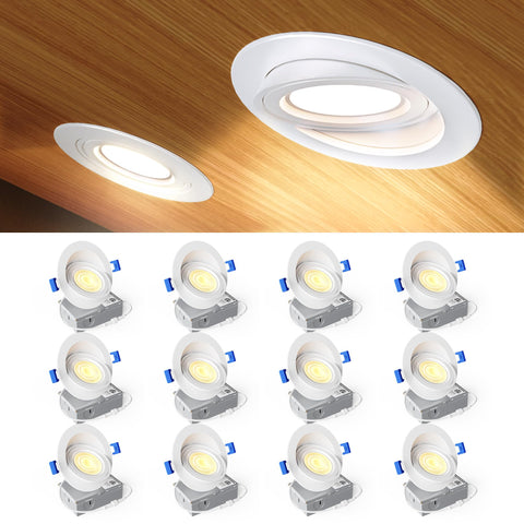 Ensenior 4inch LED gimbal light setup provides precise 360° lighting for artwork and walls.