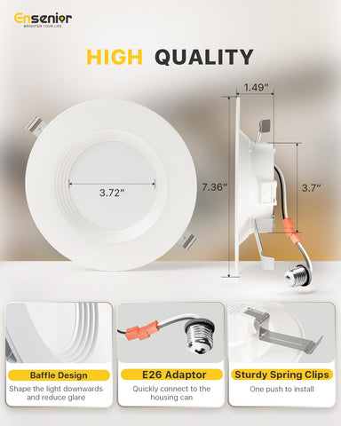 Ensenior 5-6 inch can light ambient warm lighting option set