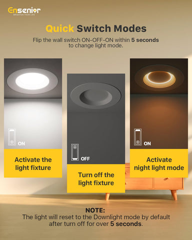 Ensenior 5-6 inch can light damp rated for bathrooms and kitchens