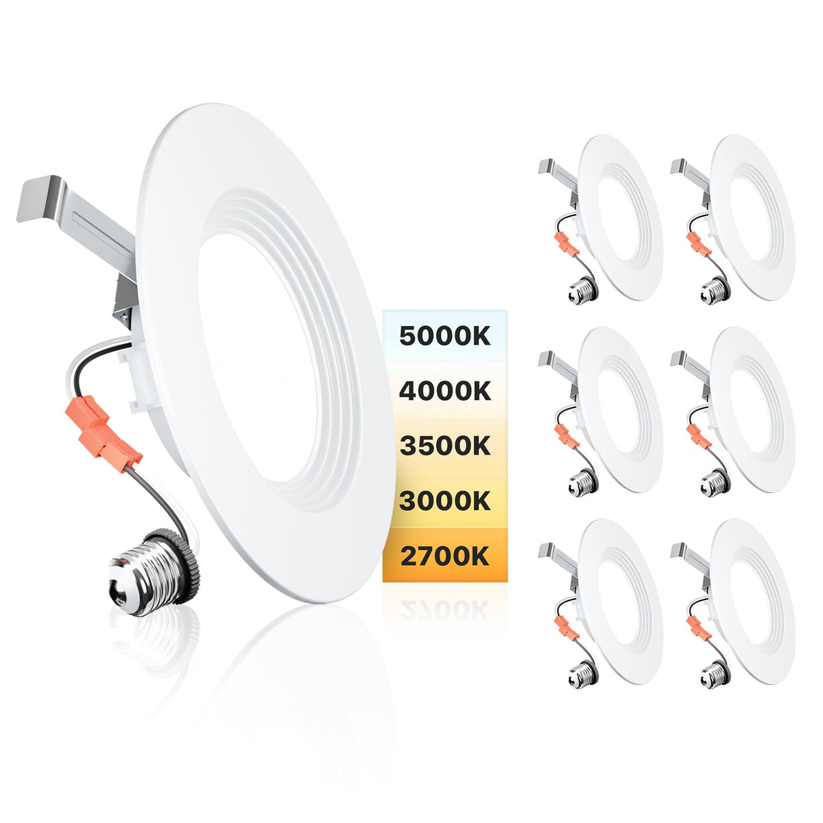 Ensenior 5-6 inch LED can light dimmable for versatile room lighting.