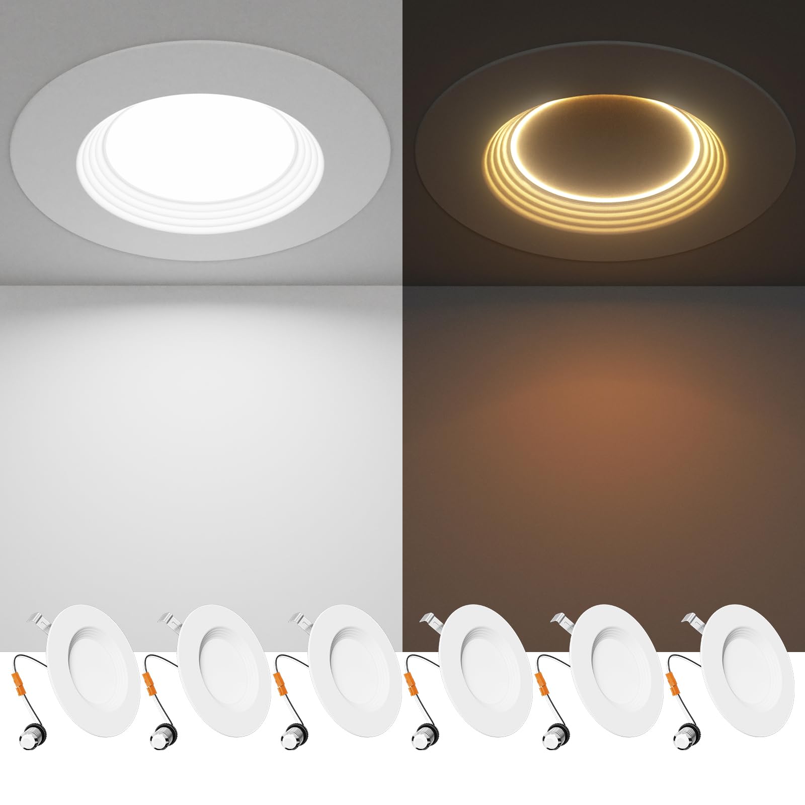 Ensenior 5/6 inch LED can light with dual modes for versatile ambience.