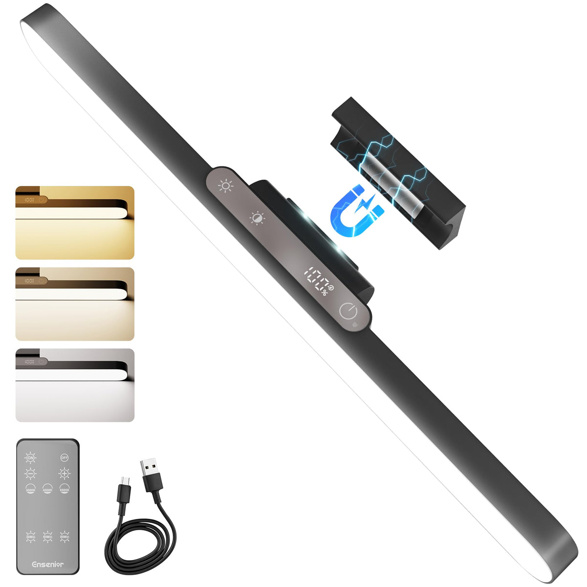 Ensenior 5W light bar with remote for easy cabinet lighting.