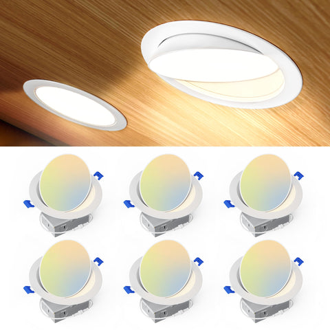 Ensenior 6-inch eyeball light with 360° rotation for versatile room highlighting.
