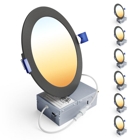 Ensenior 6-inch LED recessed light with dimmable 1200 lumens for bright, energy-efficient rooms