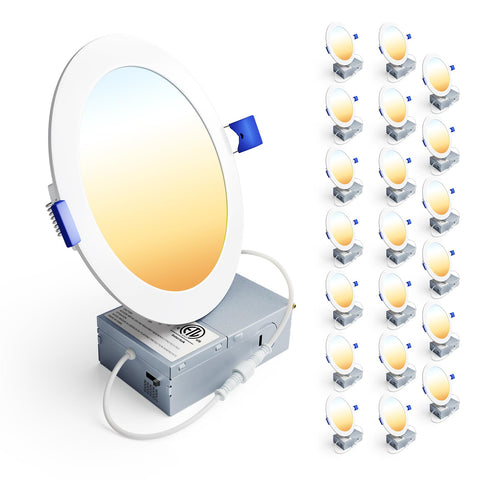 Ensenior 6-inch LED recessed light dimmable for flexible mood lighting and energy efficiency.