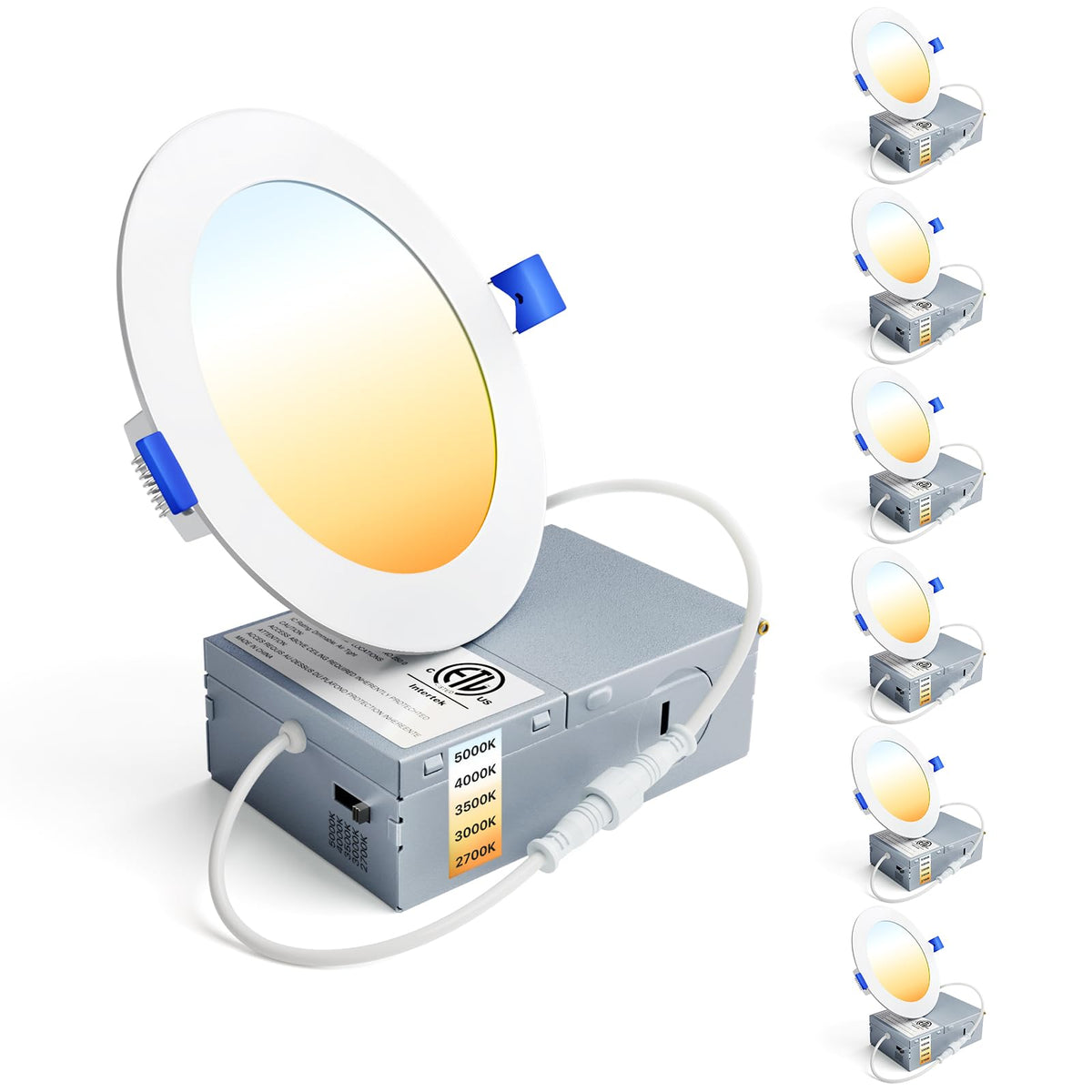 Ensenior 6-pack 4-inch dimmable recessed light for versatile brightness.