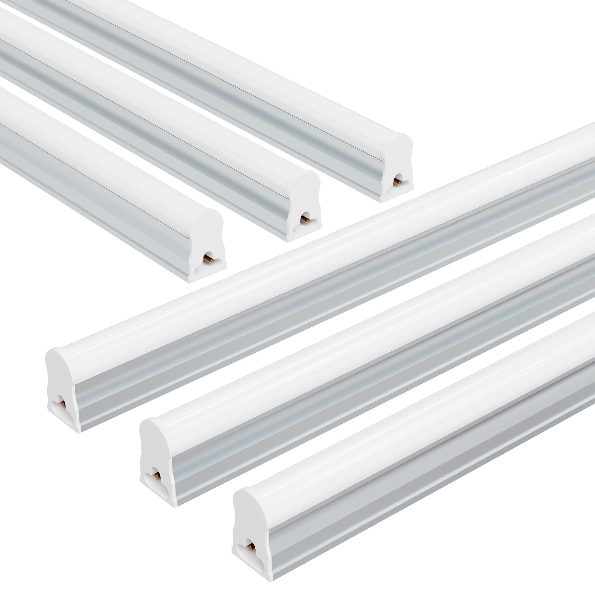 Ensenior 6-pack T5 LED shop light over a 4ft bench provides crisp daylight illumination.