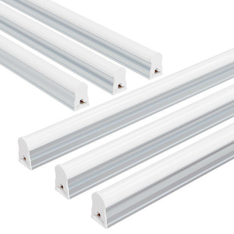 Ensenior 6-pack T5 LED shop light over a 4ft bench provides crisp daylight illumination.