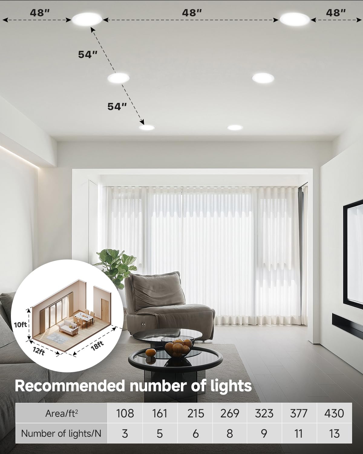 Ensenior canless design supports clean ceiling installation.