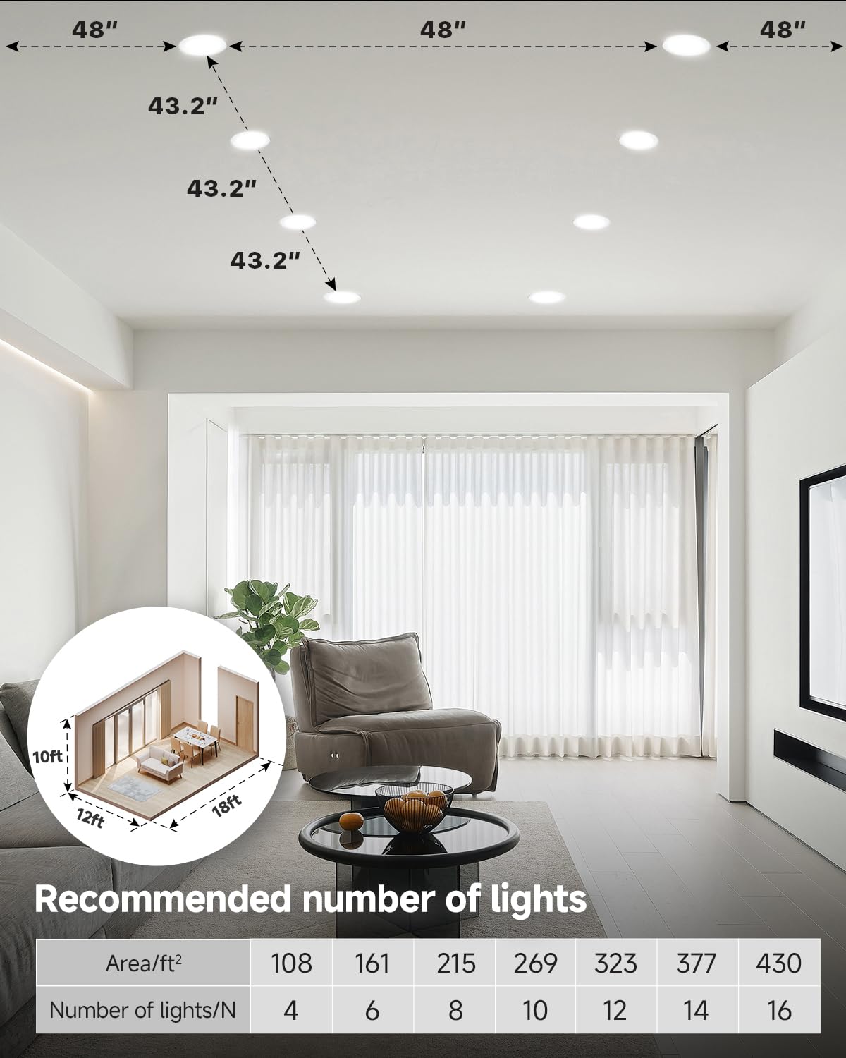 Ensenior energy efficient 9W LED replaces 85W incandescent.