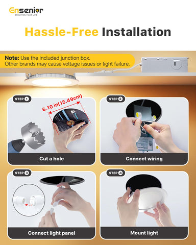 Ensenior IC-rated damp-rated light for wet-area installations.