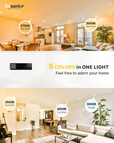 Ensenior LED can light install via E26 base enables quick retrofit without clips.