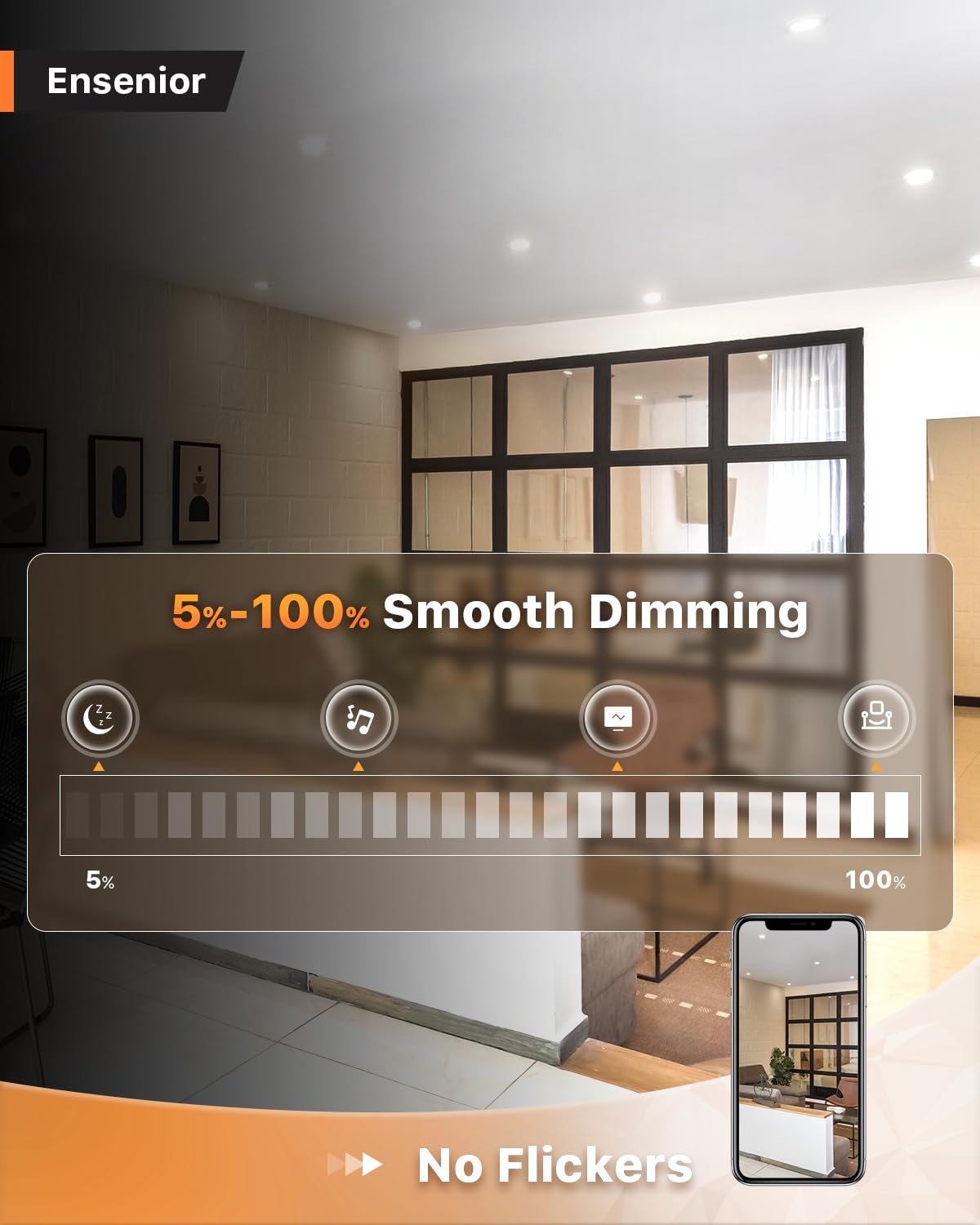 Ensenior slim canless light installation in ceiling