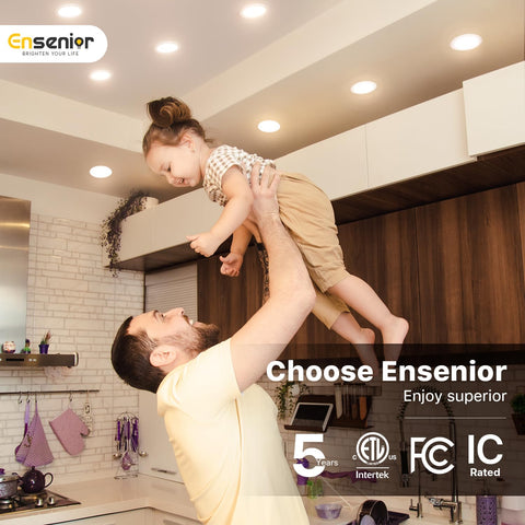 Ensenior recessed downlight suitable for bedrooms, living rooms, and kitchens.