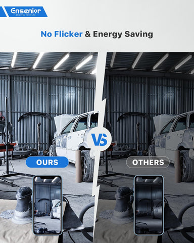 Ensenior T5 LED fixture brightens basements and garages