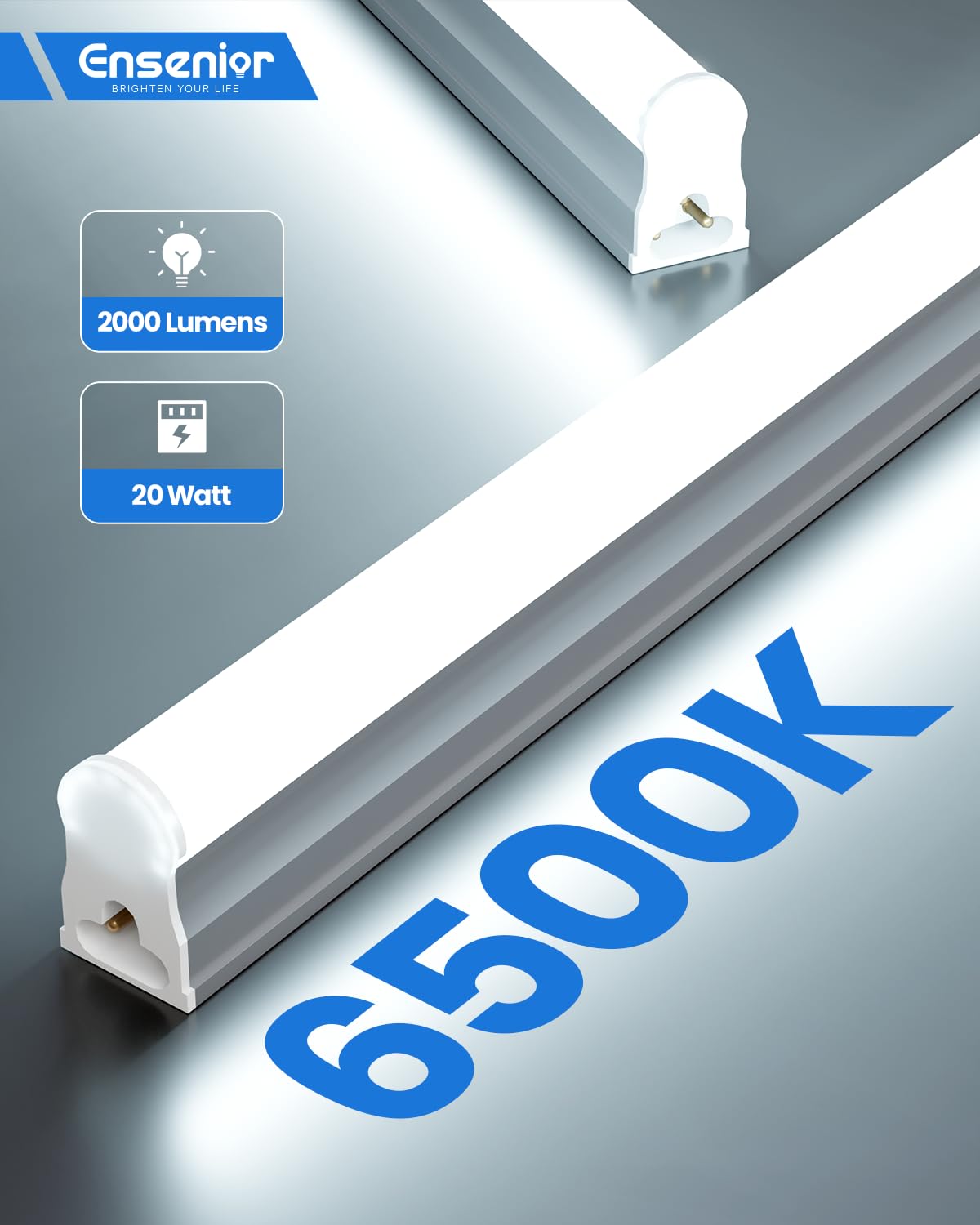 Ensenior linkable T5 fixtures connect up to eight units for large spaces