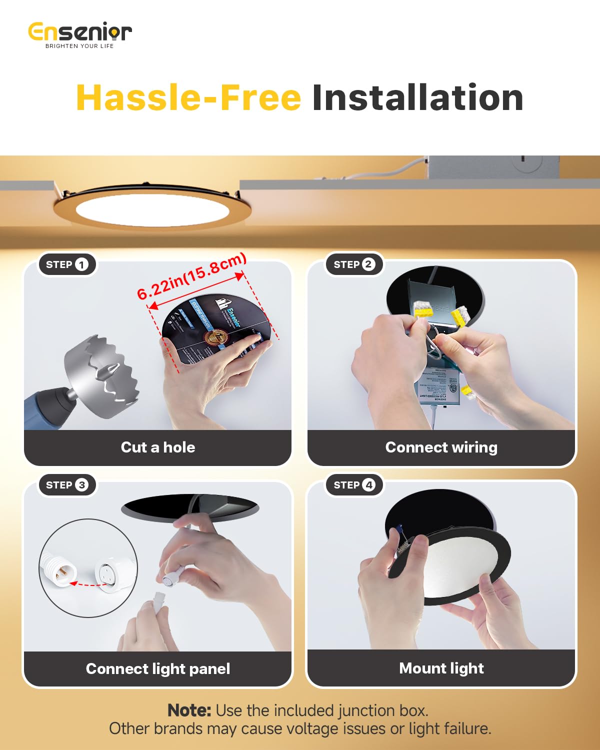 UL-listed terminals provide thermal protection and stable operation