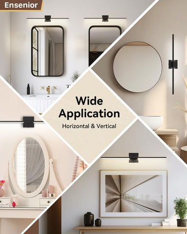 Ensenior hardwired vanity light installation with clean wiring