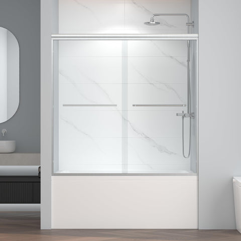 ENSO SENKA 60x58 semi-frameless door for easy tub access.