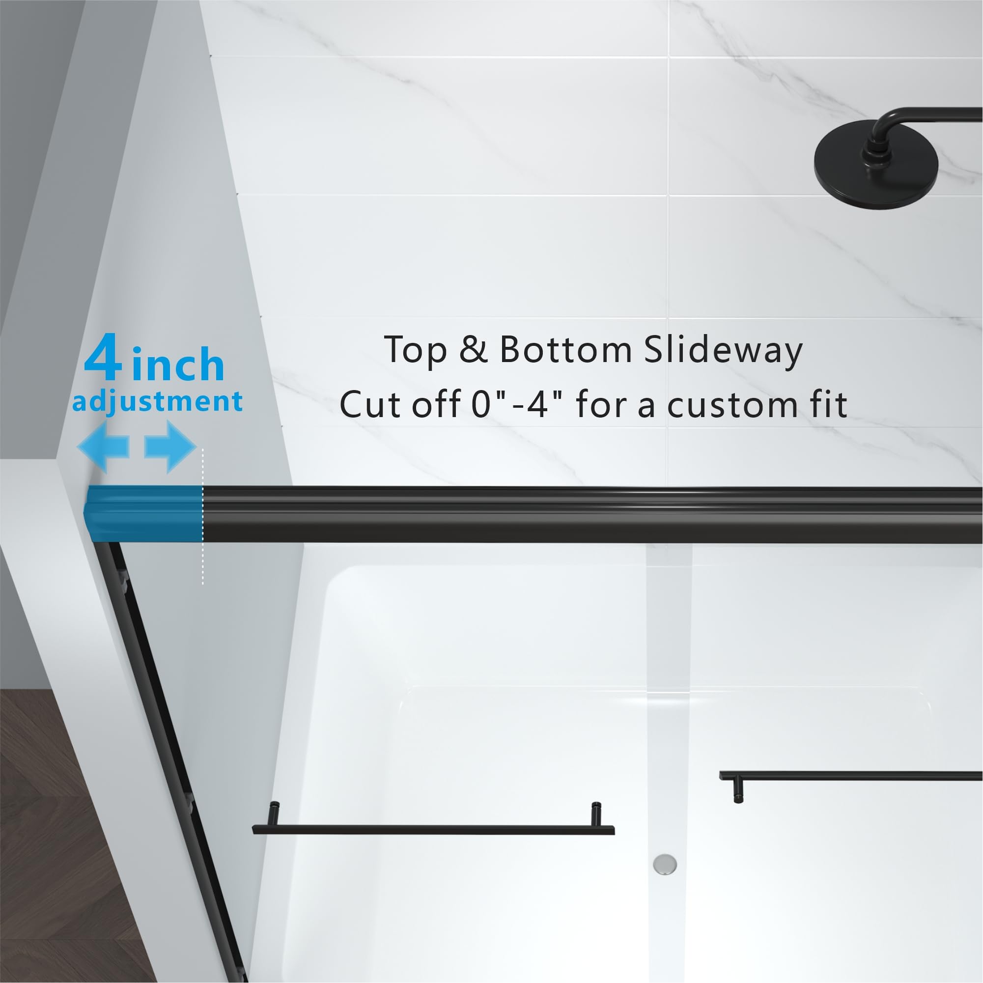 ENSO SENKA anti-leak threshold helps keep bathroom dry and tidy.