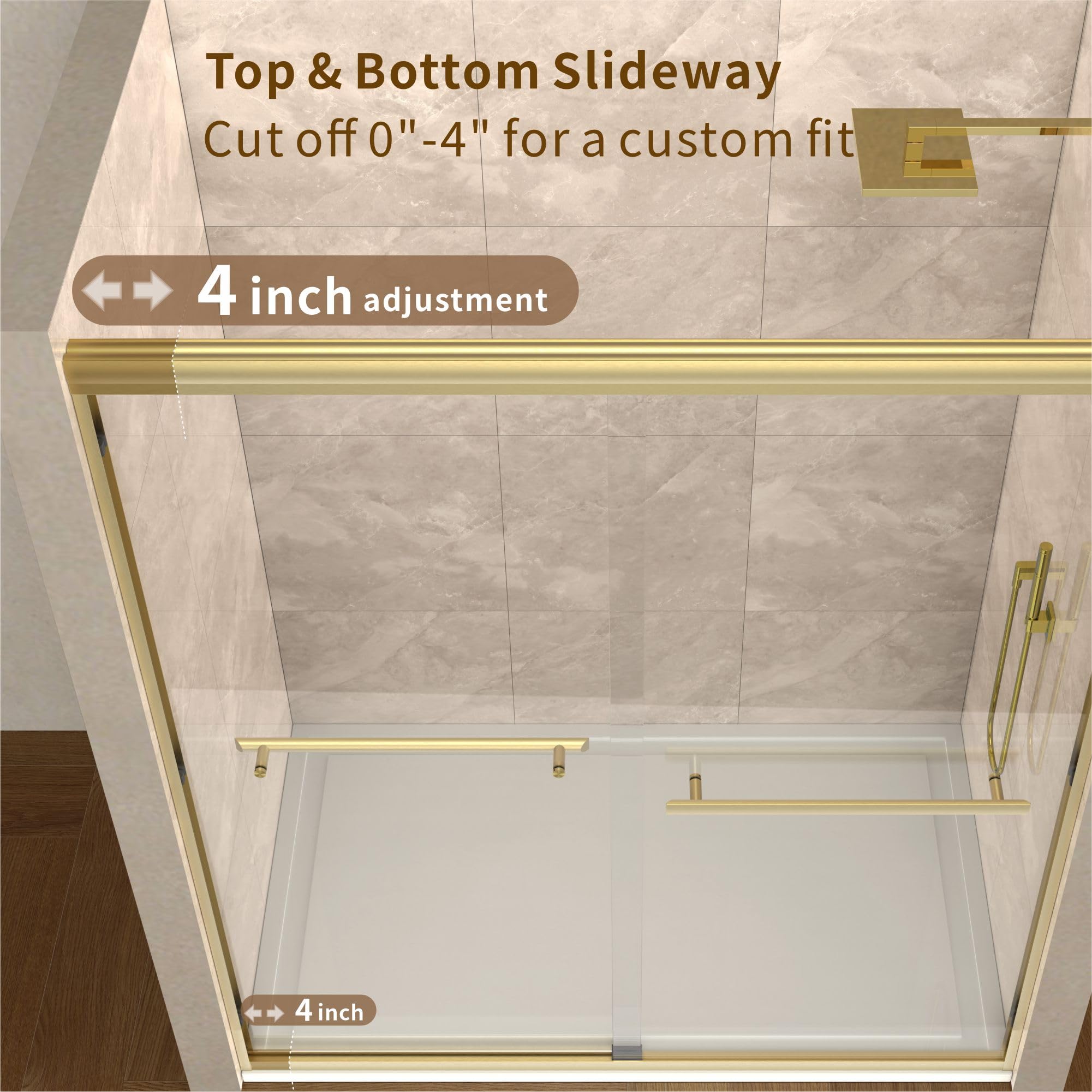 ENSO SENKA tempered glass 6mm with easy-clean coating reduces water spots