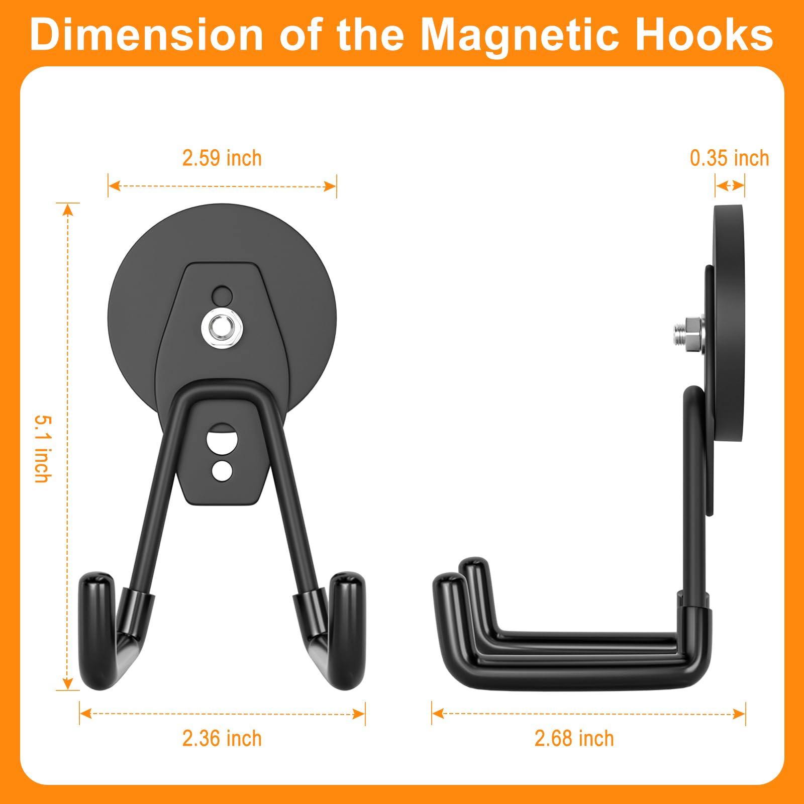 ENUODA rare-earth magnets with round base for secure tool mounting.