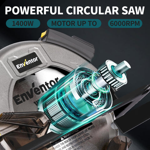 Enventor circular saw double protection switch for safe startup