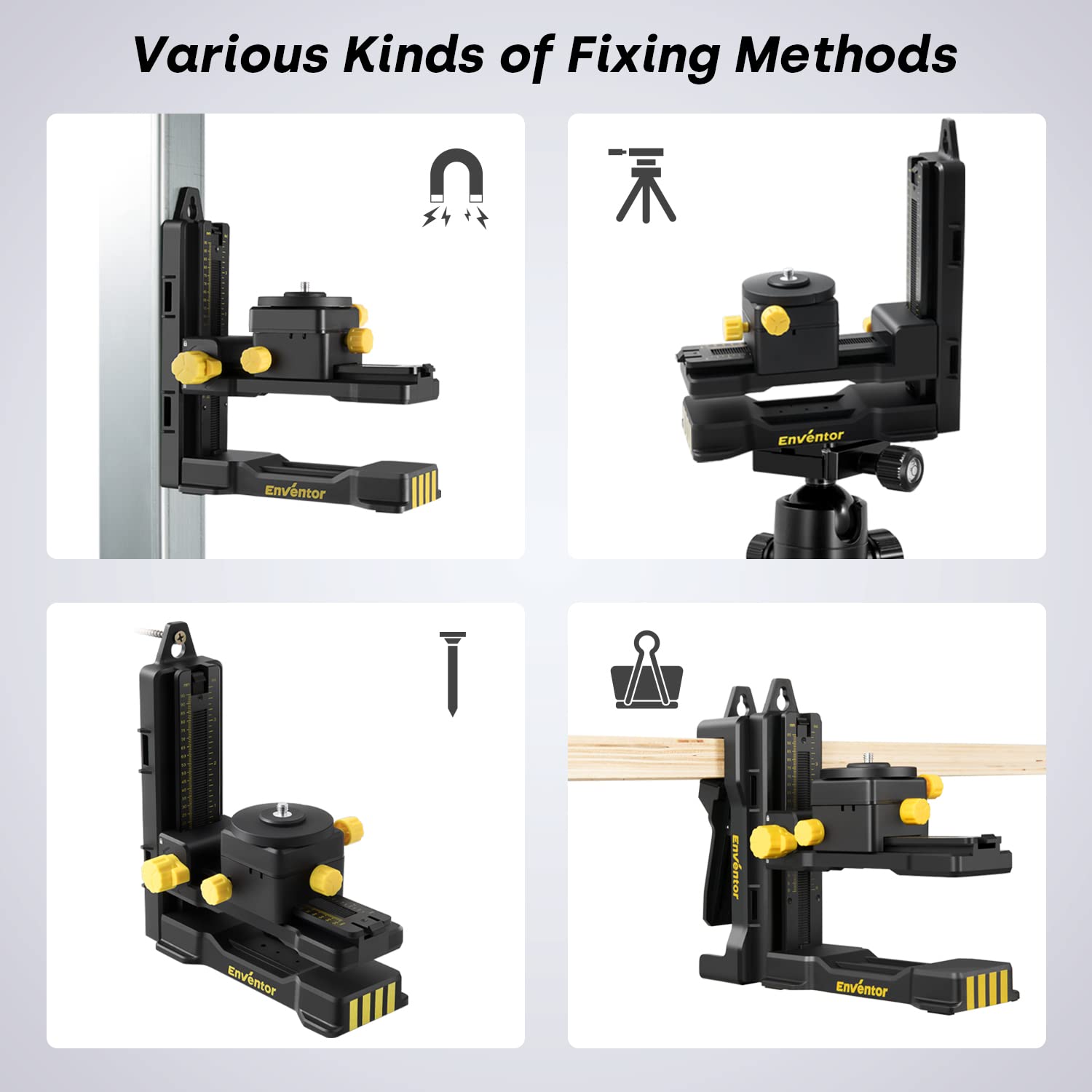 Enventor height adjustment knob enabling quick height setting.