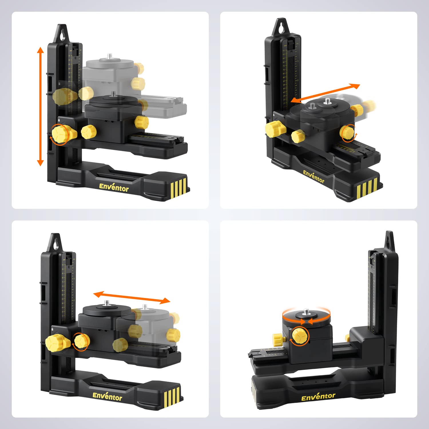 Enventor strong magnet attachment for stable mounting on metal surfaces.