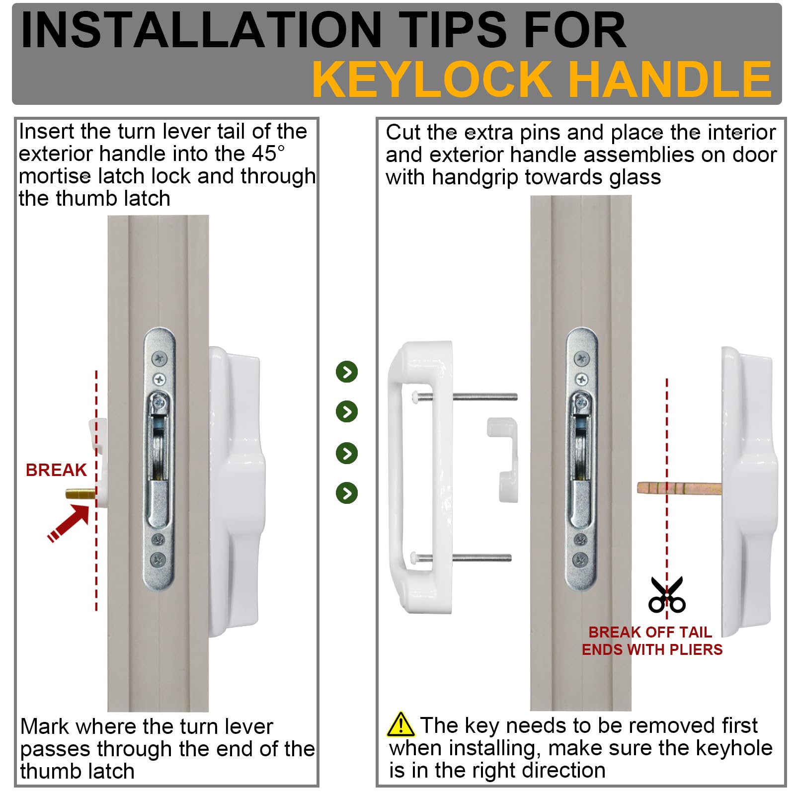 Eockatoo 45-degree mortise lock detail shows robust security linkage