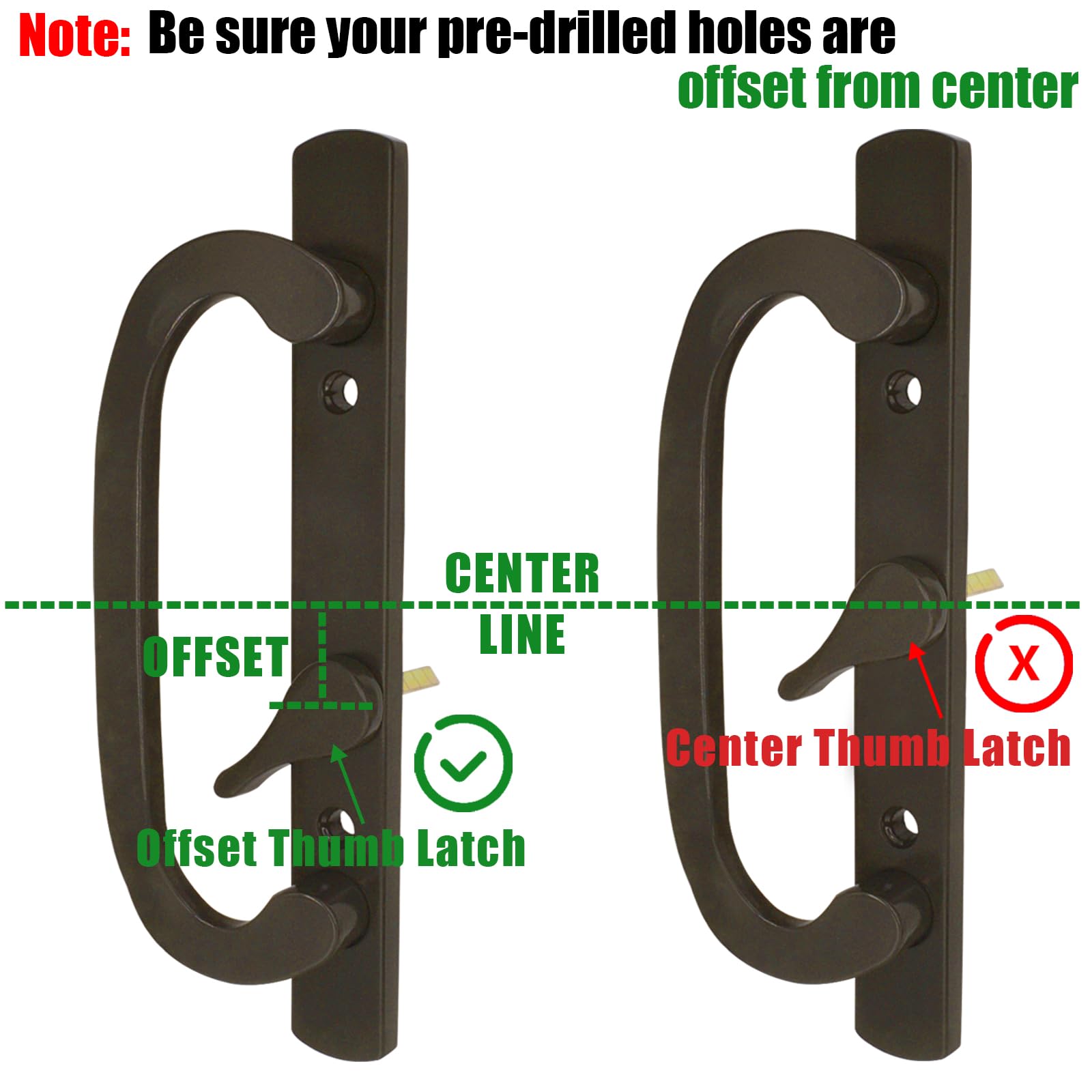 Eockatoo offset thumb latch enables easy, offset mounting for 45 degree locks