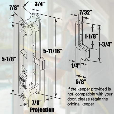 Eockatoo sliding screen door keeper included for secure closure.