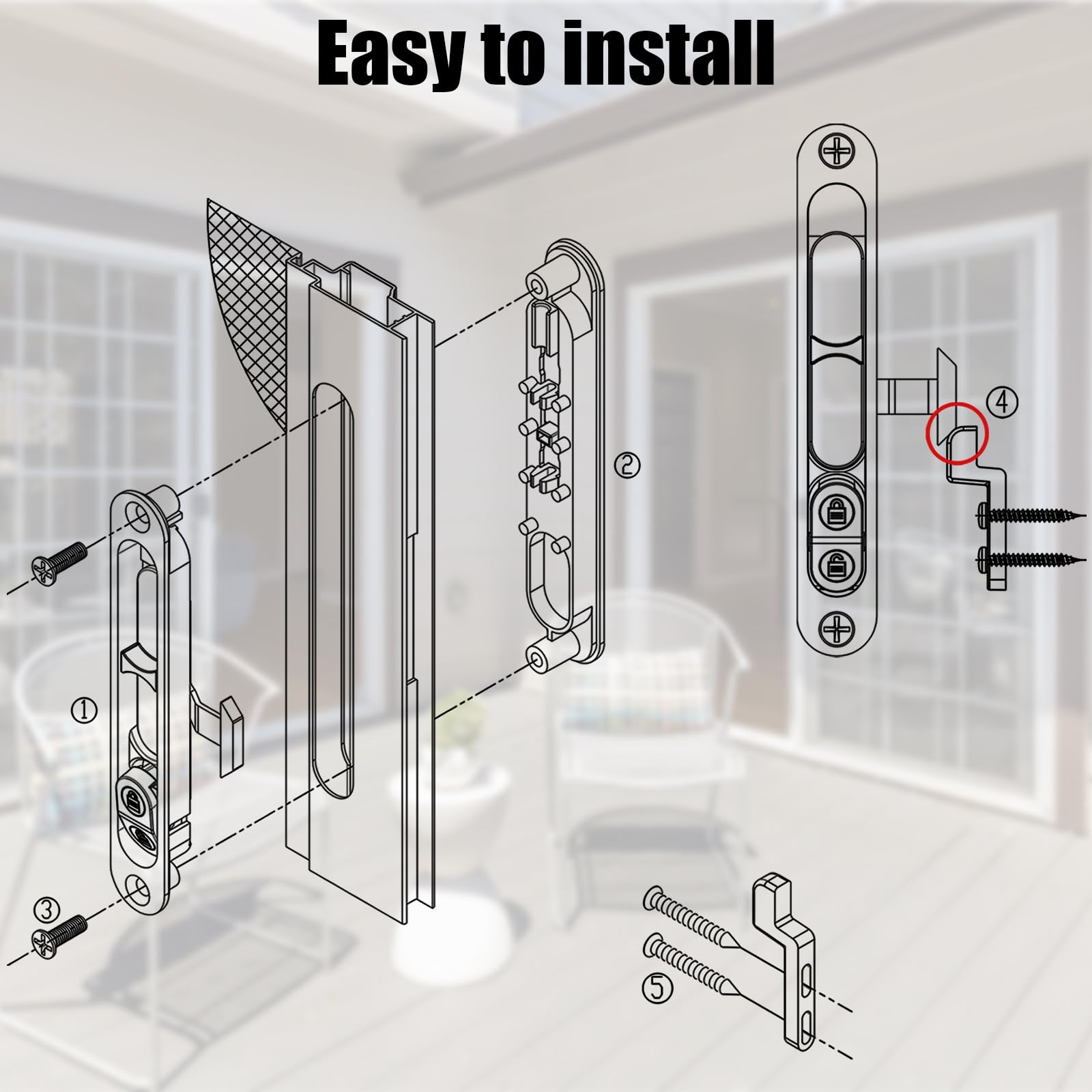 Eockatoo latch with automatic locking for convenient secure position.