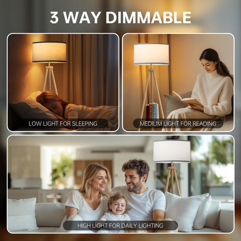 EOEYYOYB floor lamp offers dimmable brightness for mood or focus.