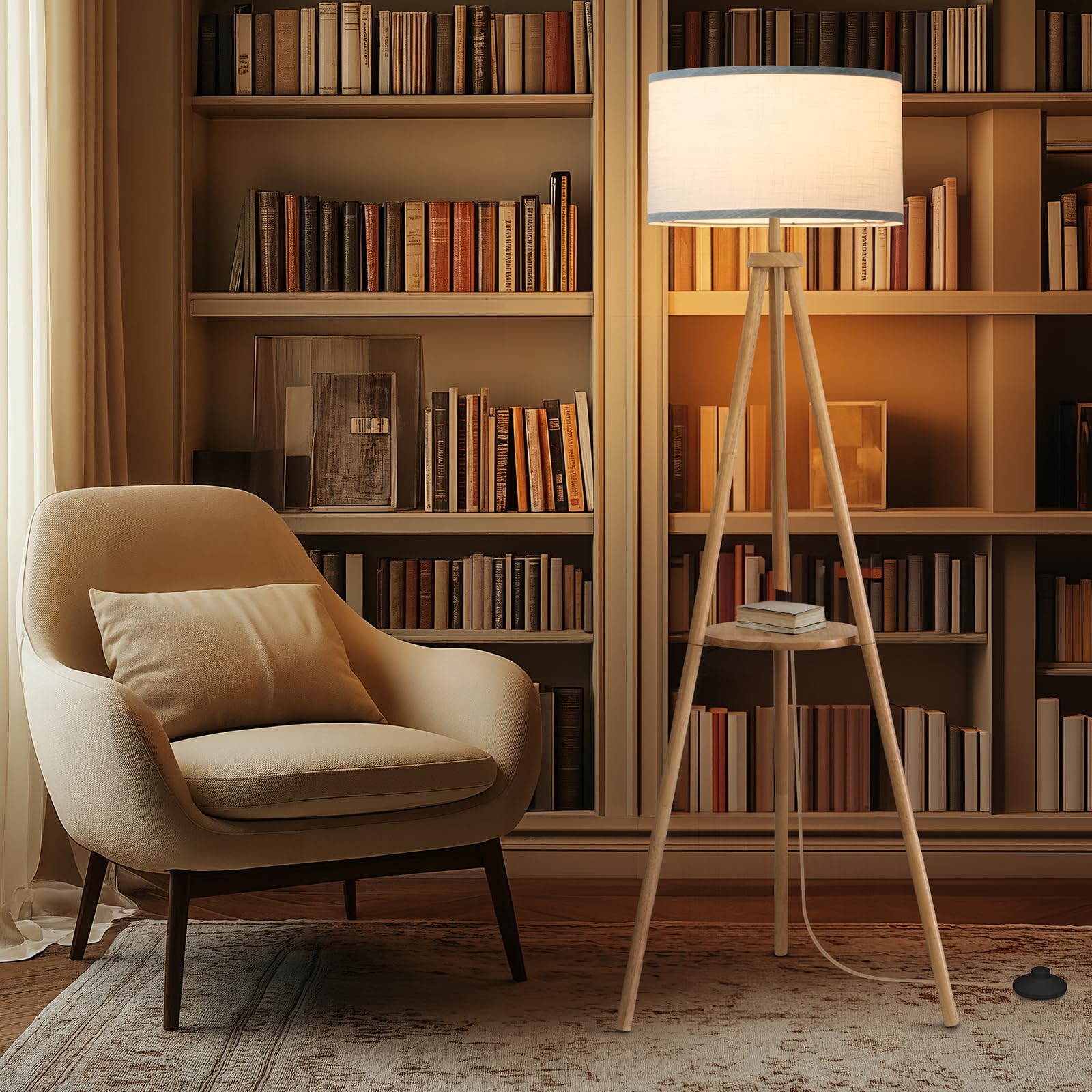 EOEYYOYB floor lamp features tool-free assembly for fast setup.