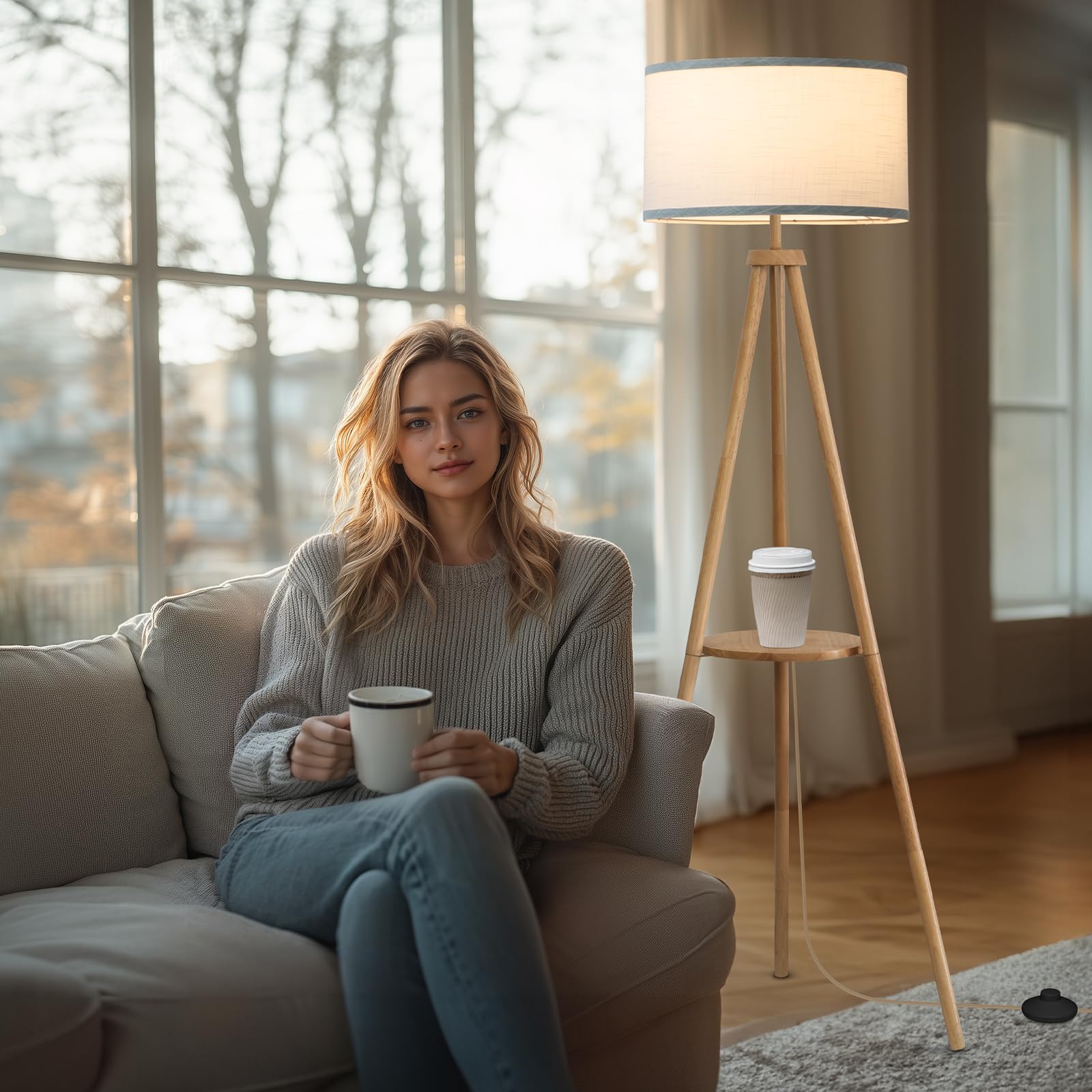 EOEYYOYB floor lamp ideal for a reading nook with focused illumination.
