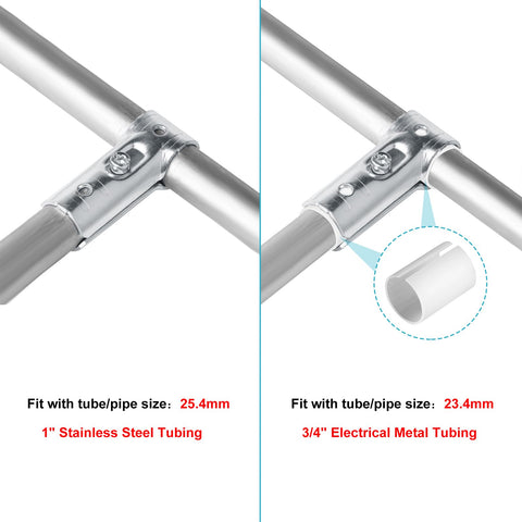 eoere twenty-sets t-pipe-connector ready for fast installations with included hardware