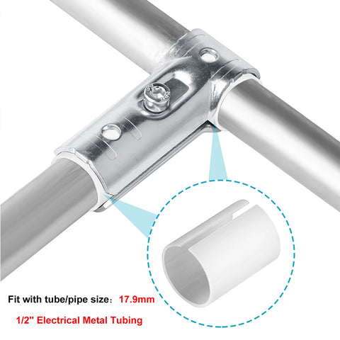 eoere tee clamp showing 1/2 inch EMT conduit compatibility