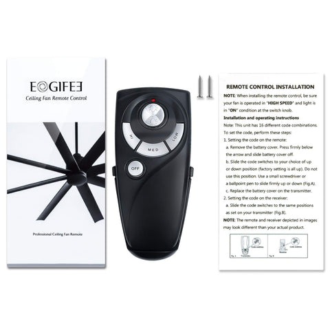 Eogifee UC7083T remote light control with two-light operation