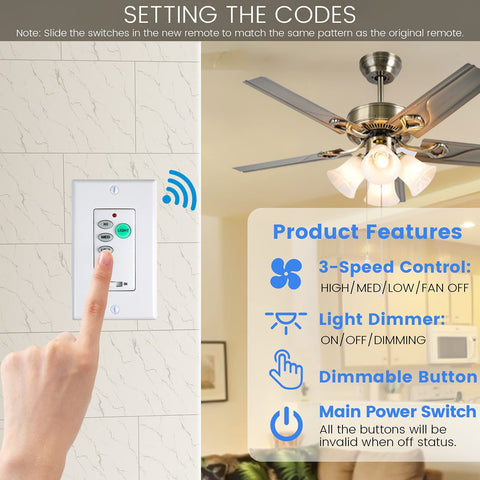 Eogifee UC9050T close-up of main power button for easy on/off control