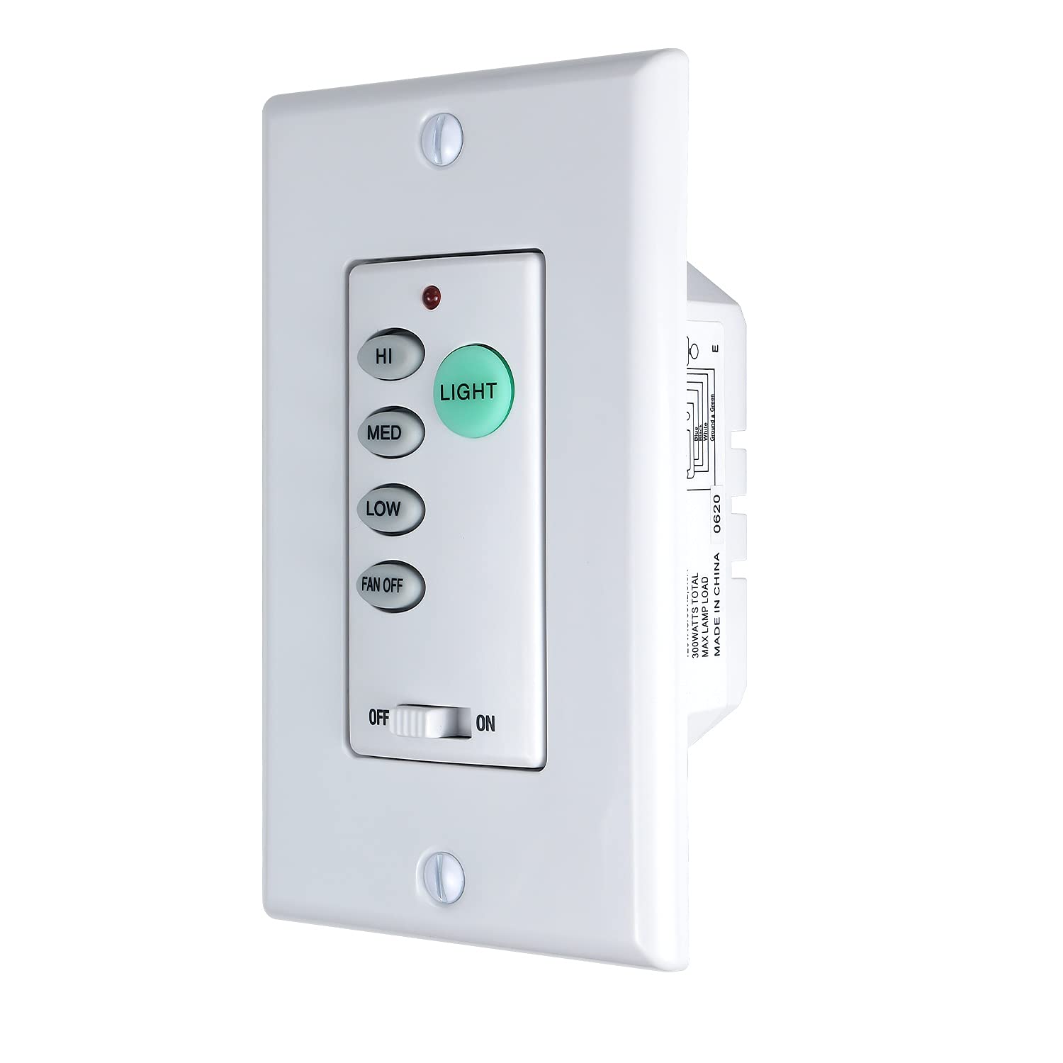 Eogifee UC9050T wall control side view highlighting compact design for tight spaces