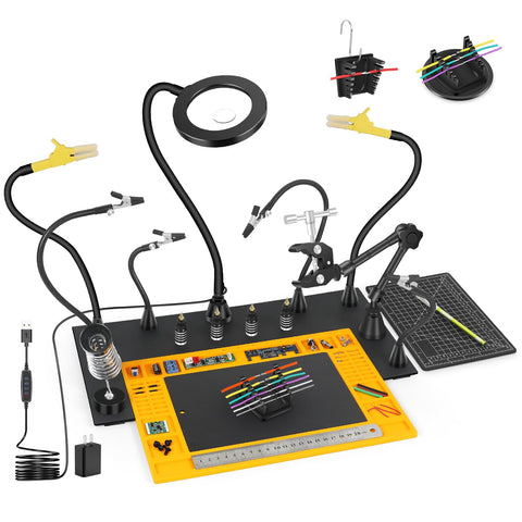 EOOKU Helping Hands station with heavy-duty steel base for stable soldering
