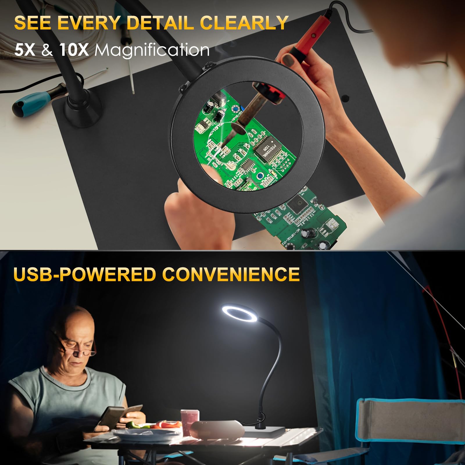 EOOKU Helping Hands station magnetic base for easy, versatile component positioning
