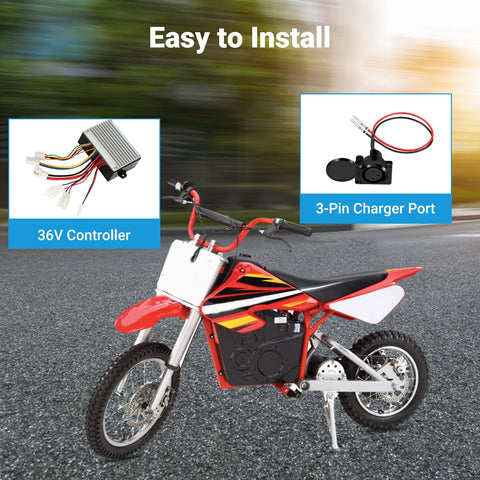 EOPOAYI 6-connector harness connects battery, motor, throttle, charger, and brake.