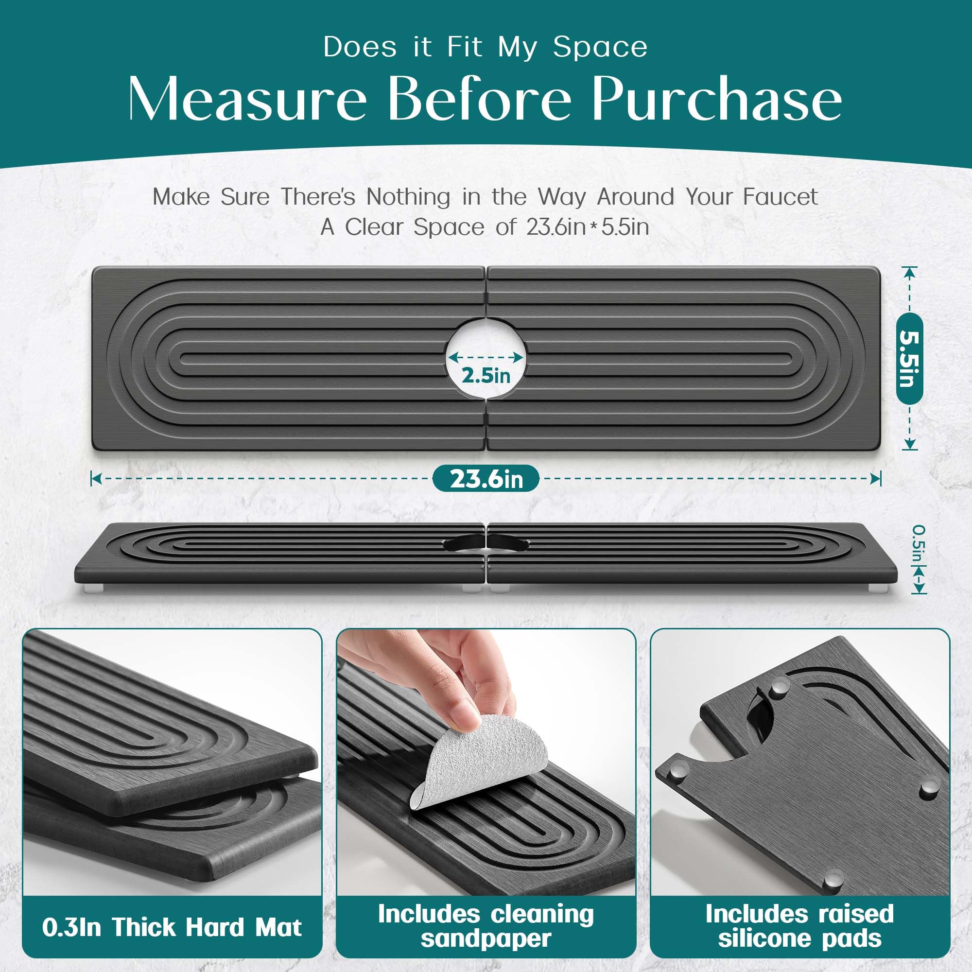 eormoe diatomite stone drying tray absorbs moisture rapidly for a tidy countertop