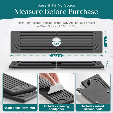 eormoe diatomite stone drying tray absorbs moisture rapidly for a tidy countertop