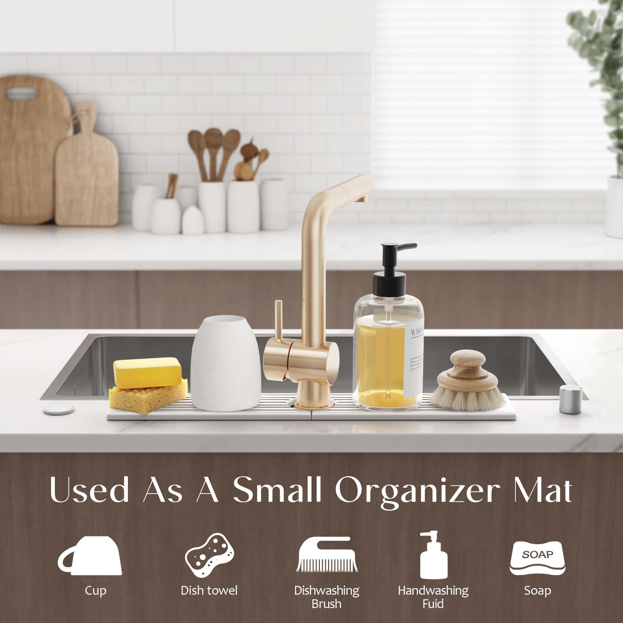 Eormoe diatomite tray absorbs spills and speeds drying.