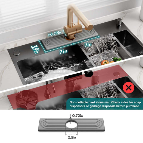 eormoe fast-drying stone tray helps self-dry after dishwashing tasks