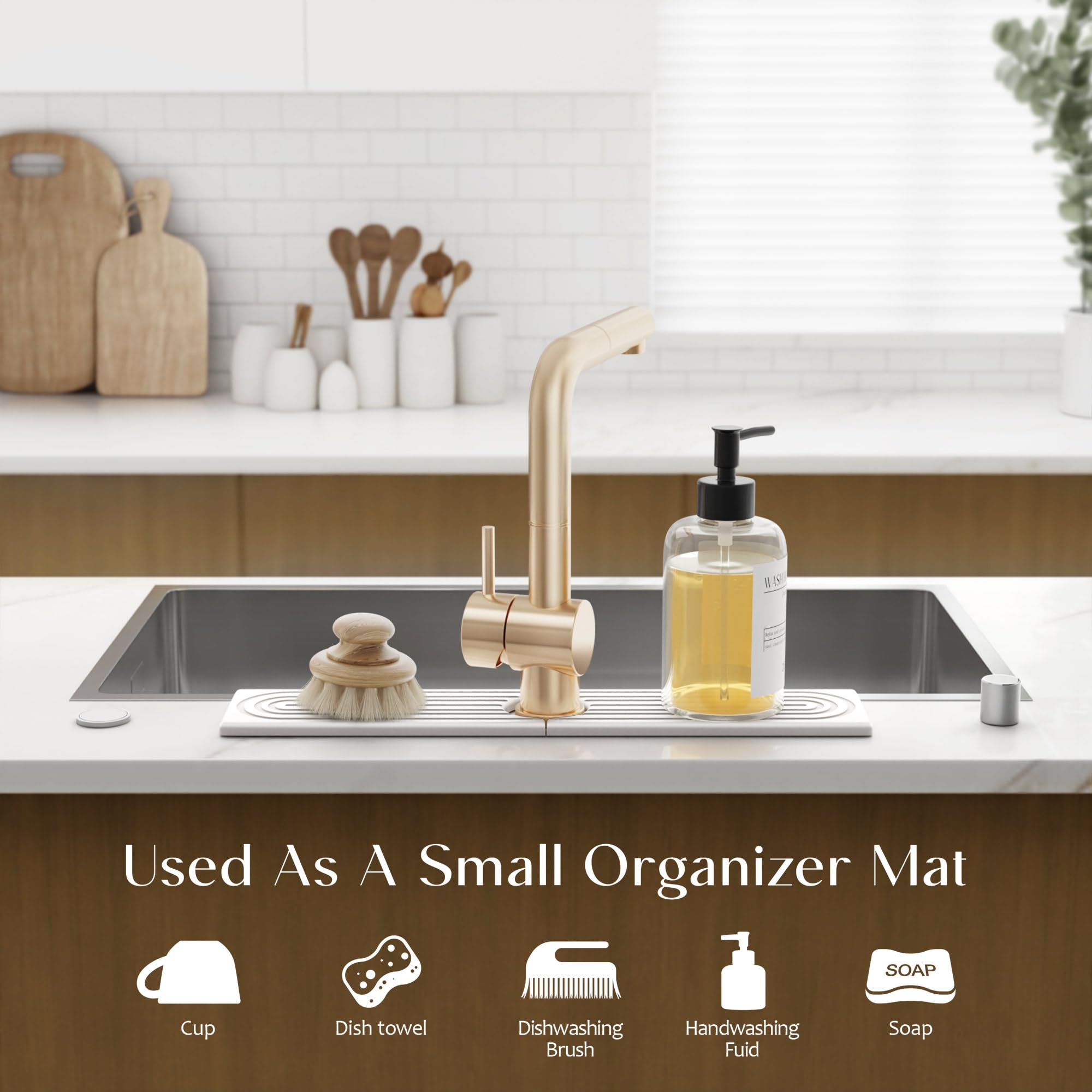 Eormoe modern absorbent mat adds contemporary appeal